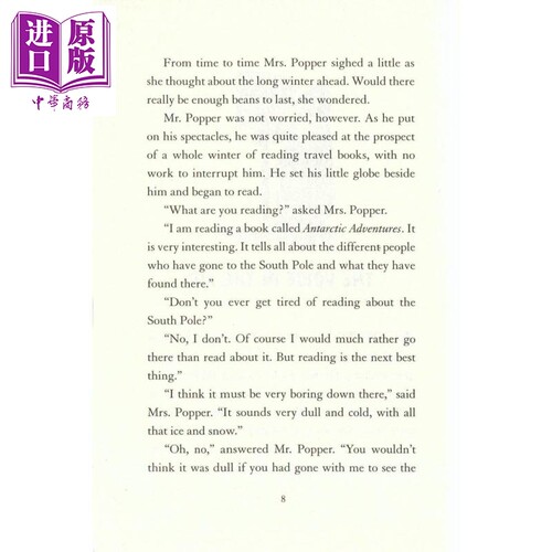 纽伯瑞儿童文学奖获奖 英文童书 波普先生的企鹅 Mr. Popper's Penguins 英文原版 儿童文学 进口图书【中商原版】 - 图2