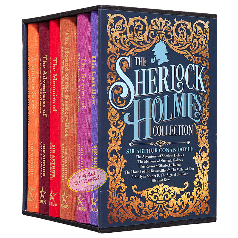 现货 福尔摩斯系列豪华6本精装套装 Arthur Conan Doyle 英文原版 The Sherlock Holmes Collection Deluxe 6 Book【中商原版】 - 图3