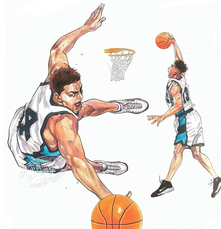 现货灌篮高手插画集2册套装日文原版 INOUE TAKEHIKO ILLUSTRATIONS PLUS SLAM DUNK ILLUSTRATIONS 2【中商原版】-图1