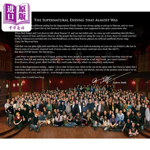 邪恶力量 全15季幕后摄影全纪录 Supernatural 15 Seasons The Crew Members Souvenir 美剧周边书全15季主创纪念画册 英文原 - 图1