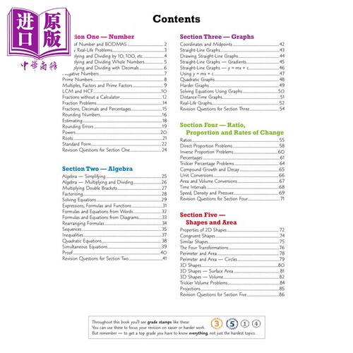 预售 2021GCSE Maths AQA修订指南Foundation inc在线版视频和测验New 2021GCSE Maths AQA Revision Guide Foundation【中商原版? - 图0