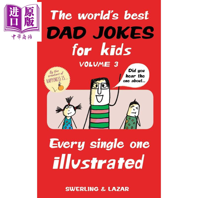 很好笑的笑话3~4 第二季2册 很好笑的笑话3-4 The World's Best Dad Jokes for Kids vol.3-4 幽默搞笑 益智插画童书【中商原 - 图0