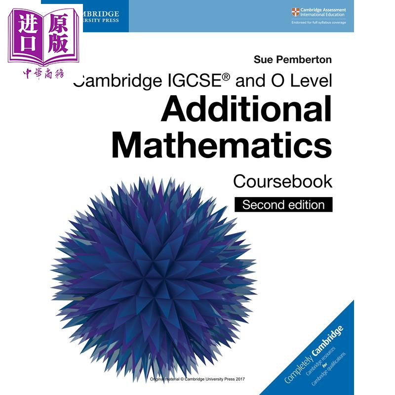 Cambridge IGCSE& O Level Additional Mathematics Coursebook/Practice Book剑桥高等数学教材/练习册可选【中商原版】-图1