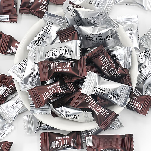 糖田米田咖啡糖500g袋装COFFEECANDY即食可嚼特浓提神防困零食糖 - 图1