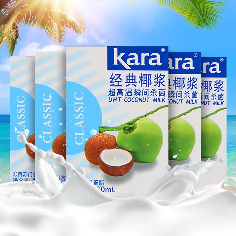 印尼进口佳乐经典椰浆400ml*24盒整箱Kara椰奶椰汁西米原料200ml - 图0