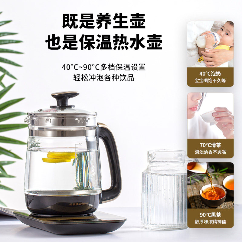 荣事达全自动加厚玻璃多功能养生壶 荣事达远宏养生壶/煎药壶