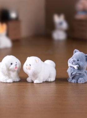 柯基小狗萌粒创意可爱装饰摆件