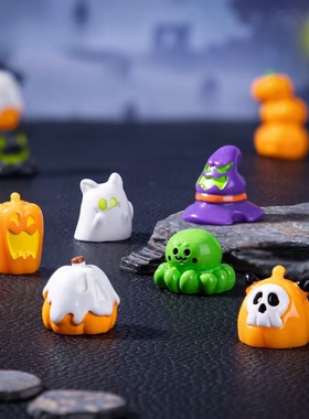 微景观万圣节南瓜幽灵造景小摆件