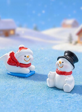 微景观创意围巾滑雪雪人公仔萌粒