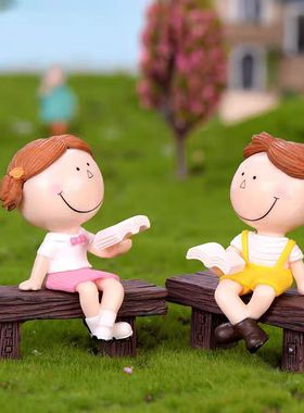 开心情侣娃娃钥匙扣挂件造景摆件