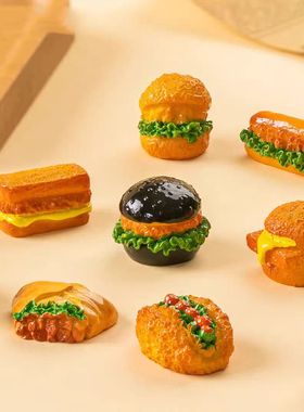 微景观仿真帕尼尼汉堡食玩摆件