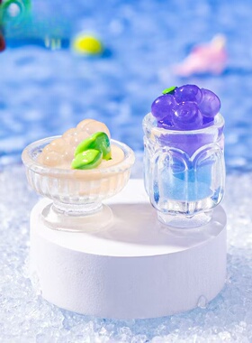 夜光创意夏日水果冰杯微景观摆件