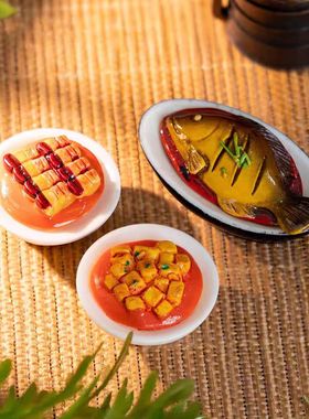 微景观仿真食玩川菜造景装饰摆件