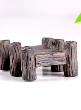 微景观摆件复古木桥造景装饰