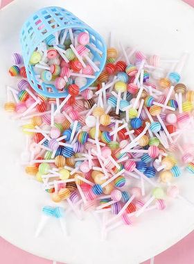 迷你仿真多色棒棒糖食玩配件摆件