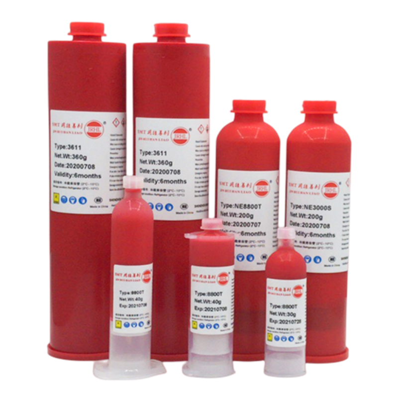 JRHL红胶NE3000S刮胶NE8800T点胶SMTPCB专用钢网丝印用接着剂200g - 图3