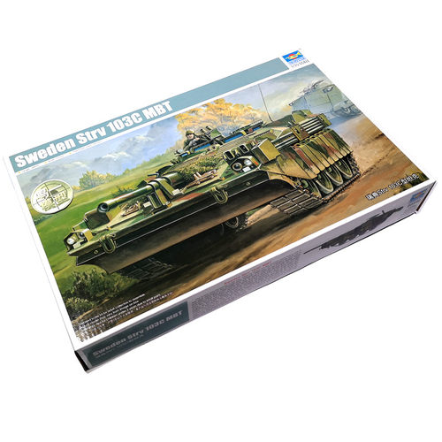 小号手00310军事静态塑料成人拼装模型1:35瑞典Strv103C主战坦克 - 图3