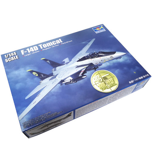 鸣一模型 小号手拼装模型 1/144 美国F-14D