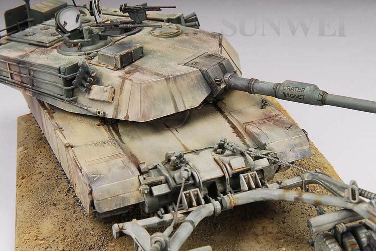 小号手坦克模型1/35 美国M1A1HA带扫雷滚轮 00336 主战坦克扫雷型