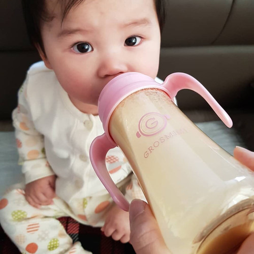 grosmimi格罗咪咪吸管杯ppsu宝宝奶瓶婴儿童水杯带刻度喝奶杯配件 - 图2