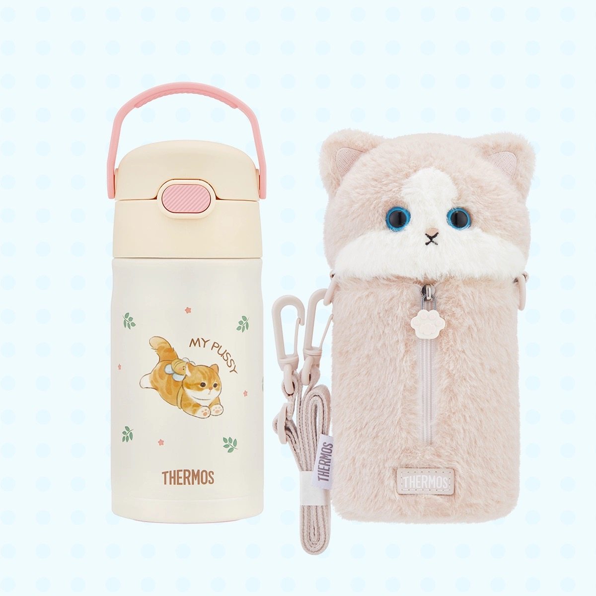 膳魔师儿童保温杯宝宝吸管杯学生便携可爱杯套幼儿园居家外出水杯,淘宝优惠券,粉丝福利购,淘宝优惠卷