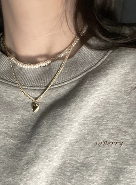 SoBerry丨铜镜爱心项链高保色