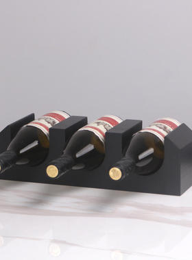 现代简约红酒凹形卡位展示桌面架样板房卧室树脂餐厅客厅摆件饰品