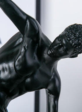 掷铁饼轻奢体育者简约男运动员摆设书房书桌办公室玄关品雕像