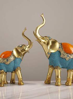 欧式大象摆件客厅电视柜书房会所酒店玄关饰品结婚礼品创意装饰品