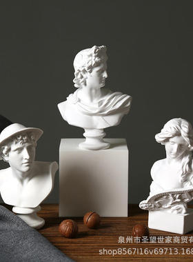 北欧大卫人物树脂雕塑装饰品头像摆件客厅艺术人像家居石膏摆设