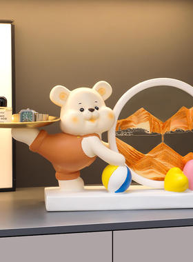 入户摆件呆萌收纳画钥匙流沙装饰品玄关轻奢创意礼品一件