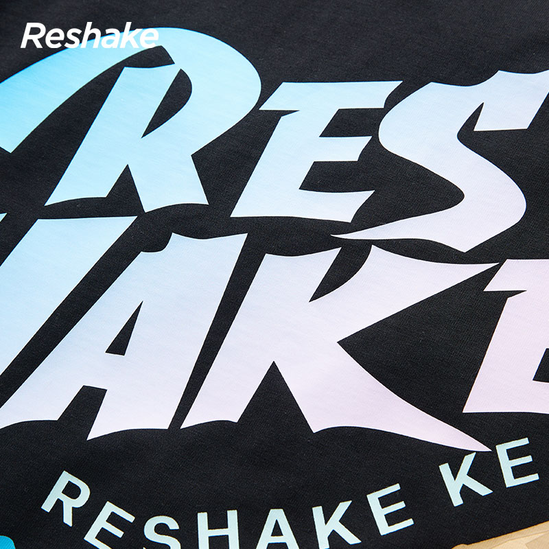 RESHAKE/后型格23年夏季男士T恤男装短袖宽松半袖纯棉潮流圆领 - 图3