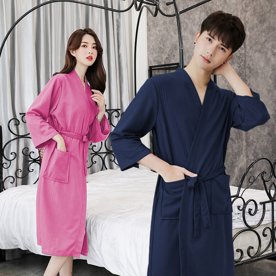 Towel material thin breathable girly style fat mm yukata