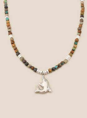 Fanciegarden 纯银海豚手工项链