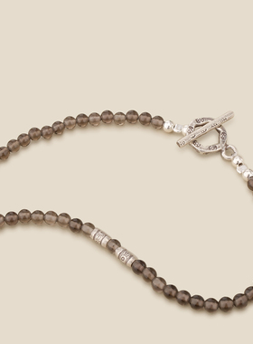 Fanciegarden 烟晶中长款高级感气质项链