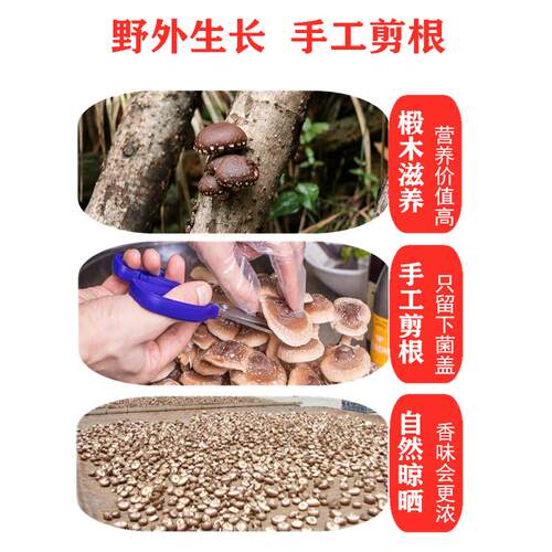东北椴木小干香菇包邮散装非野生冬菇干货蘑菇营养菌茹花新货农家 - 图1