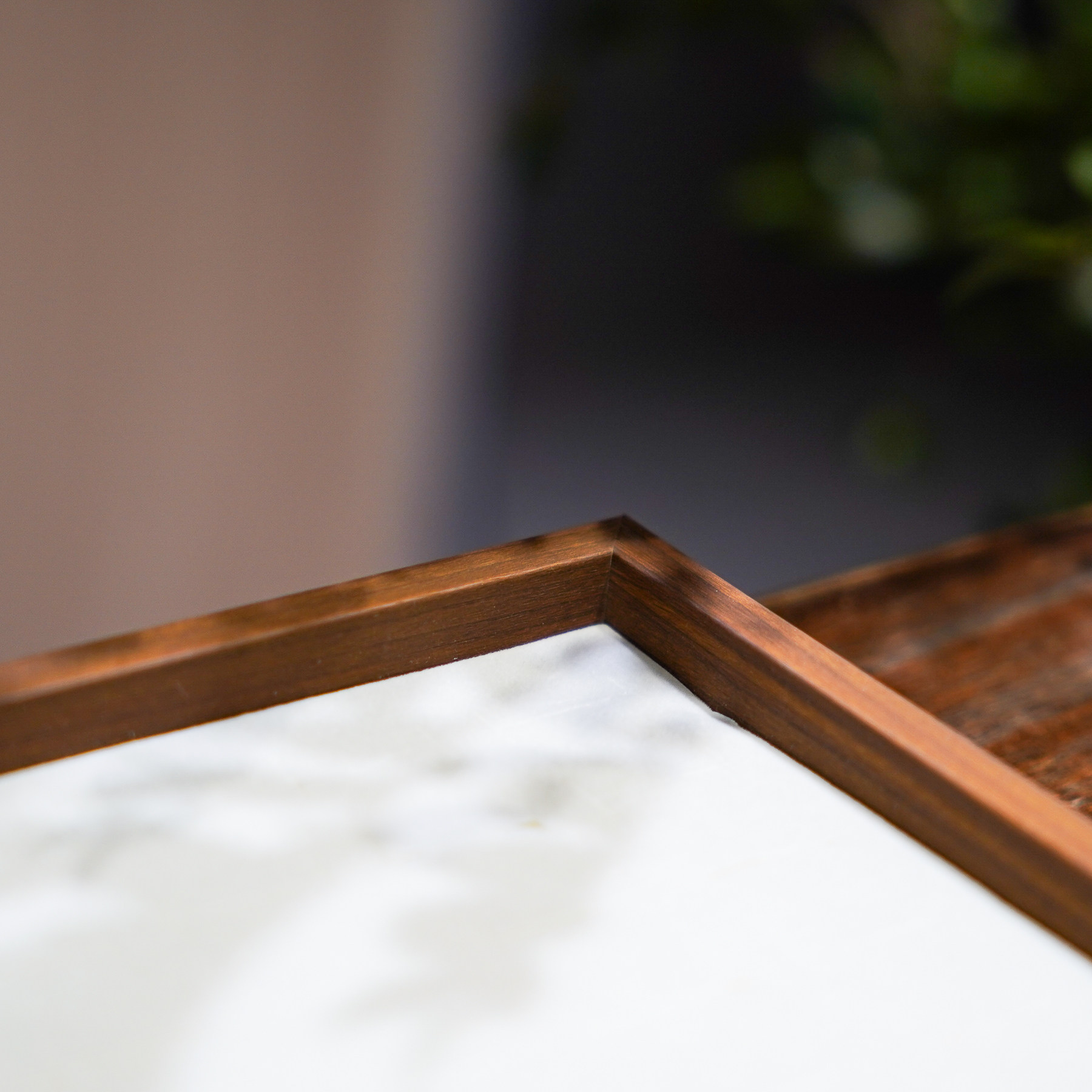 Light luxury walnut color square hundred jewelry tray