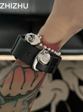 大只猪在家 原创可打开爱心蝴蝶S925纯银串珠项链DIY手链珠子