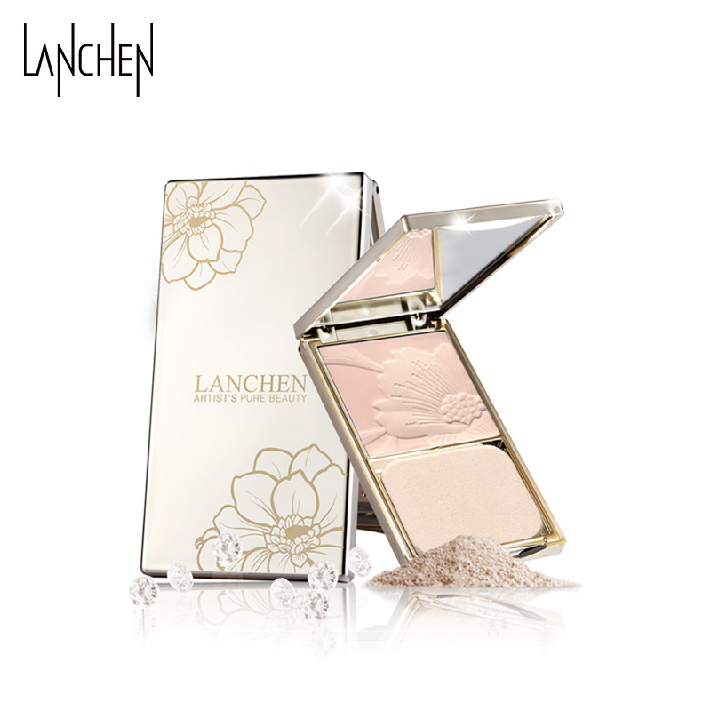 蓝秀遮瑕持久修容补妆干粉散粉女 蓝秀化妆品粉饼