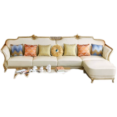 Кожаный современный и минималистичный диван, воловья кожа, в американском стиле