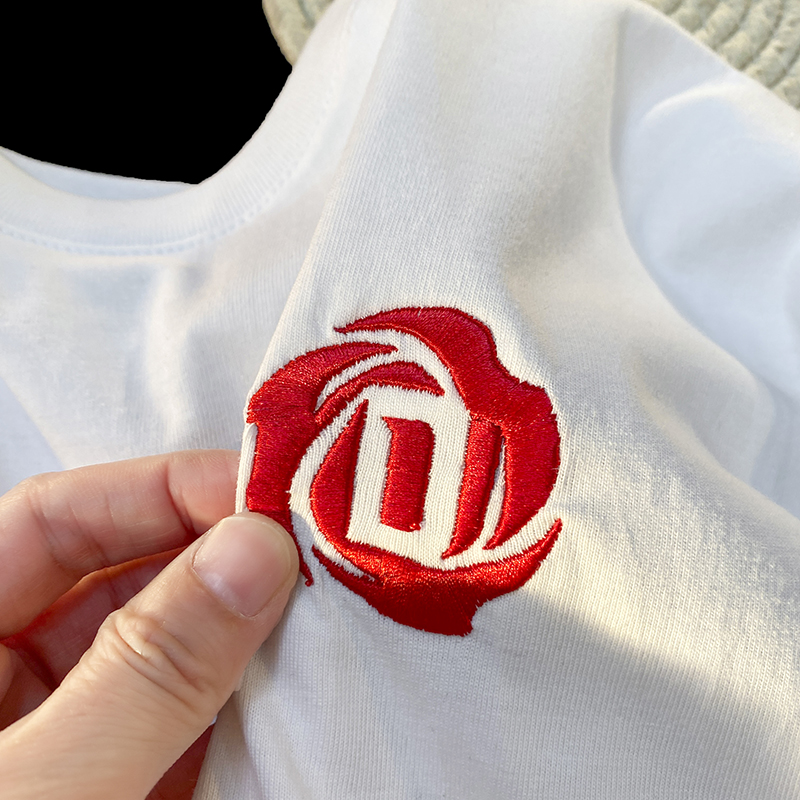 禧衫体育罗斯玫瑰logo刺绣短袖t恤詹姆斯科比莫兰特重磅纯棉男女