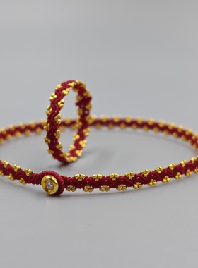 轻奢高级红绳小众设计18k金女性