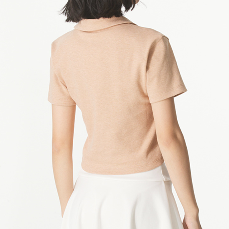 Nike/耐克女短袖POLO衫夏新款刺绣小勾短款深V翻领T恤DV7885-688,淘宝优惠券,粉丝福利购,淘宝优惠卷