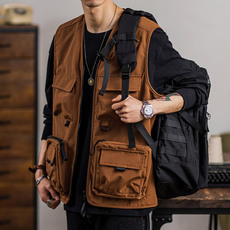 Жилеты 上弹工装 防水户外多口袋机能风马甲夏季山系宽松阿美咔叽坎肩