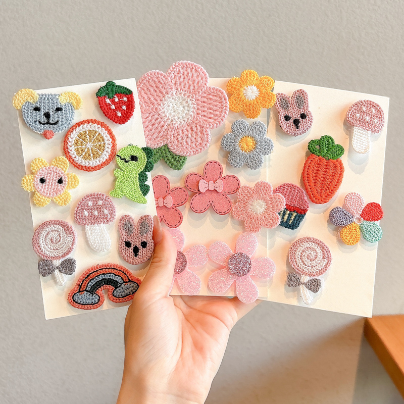 婴儿胎毛魔术贴婴幼儿前额刘海贴发卡儿童可爱碎发帖女童发夹头饰 - 图1