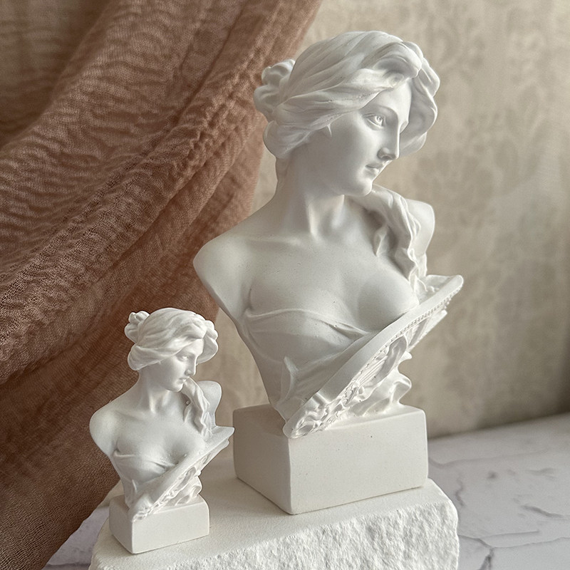 琴女雕塑摆件石膏像艺术人物装饰陈列道具书房电视柜玄关咖啡厅,淘宝优惠券,粉丝福利购,淘宝优惠卷