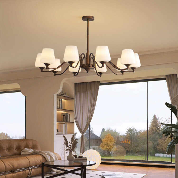 美式中古风吊灯客厅餐厅卧室灯具 复古简约大气 创意设计铁艺吊灯,淘宝优惠券,粉丝福利购,淘宝优惠卷