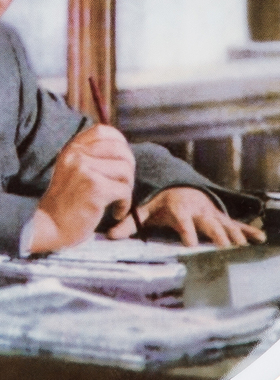 景德镇伟人陶瓷高档书柜毛主席像