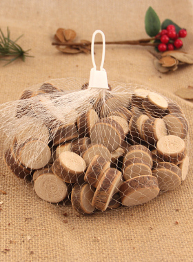 小圆木片拼接diy背景墙材料年轮