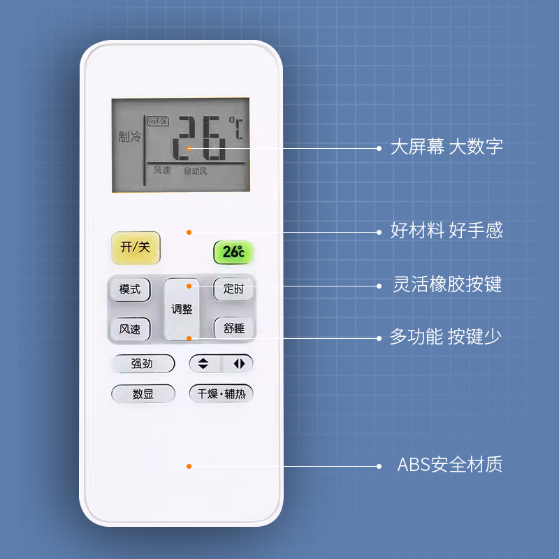 适用美的空调遥控器通用直接用RN02A/02C/02D/02J R51D/C RM05/BG - 图0